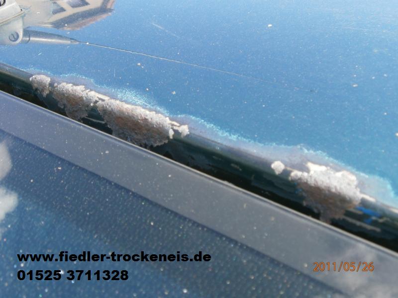 Trockeneisreinigung Roststellen Kfz-Lack