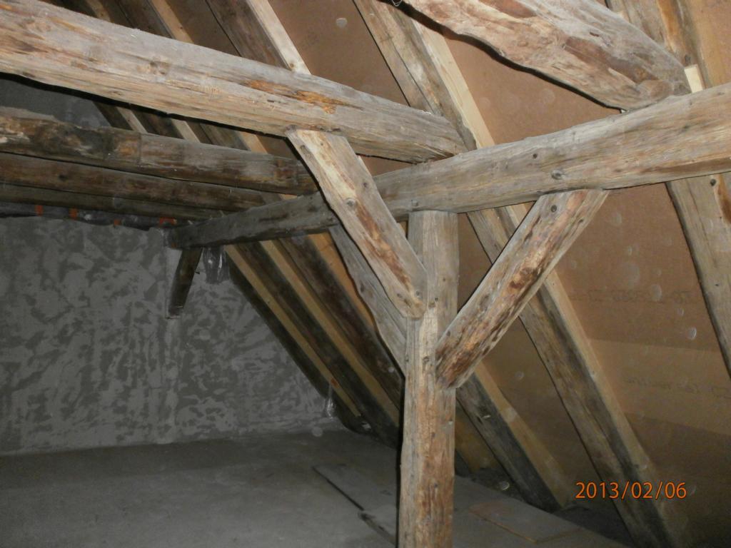 Trockeneisstrahlen Holz Dachstuhl